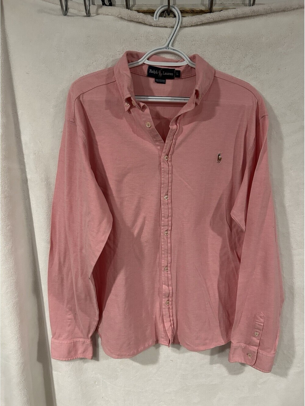 Ralph Lauren Men’s Large Long Sleeve Shirt Button Down Horse Embroidered